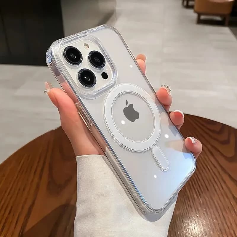 قاب مگ‌سیف شفاف آیفون 16 برند Berlia – iPhone 16 Berlia Magsafe Clear Case