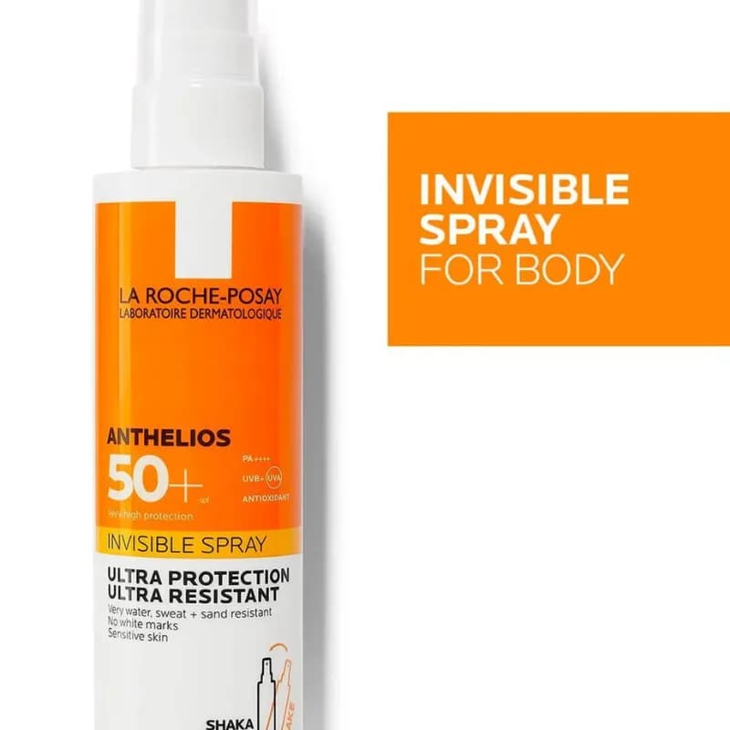 اسپری ضد آفتاب بدن لاروش پوزای مدل Anthelios Invisible مقاوم به آب SPF50+ حجم 200 میلی لیتر — تصویر ۴
