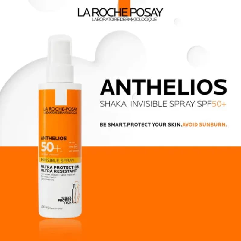 اسپری ضد آفتاب بدن لاروش پوزای مدل Anthelios Invisible مقاوم به آب SPF50+ حجم 200 میلی لیتر — تصویر ۵