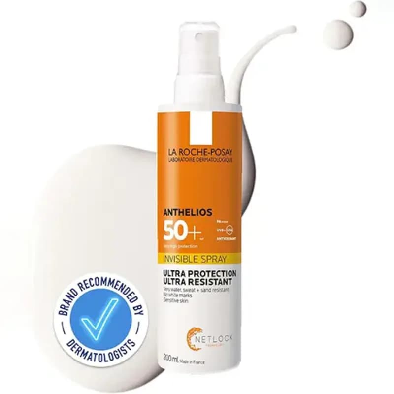 اسپری ضد آفتاب بدن لاروش پوزای مدل Anthelios Invisible مقاوم به آب SPF50+ حجم 200 میلی لیتر — تصویر ۳