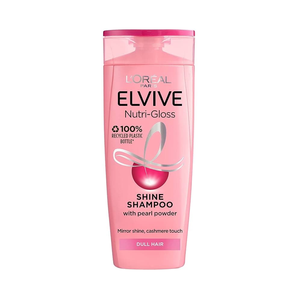 شامپو لورال مدل نوتری گلاس براق‌کننده مو حجم 400 میلی‌لیتر L’Oréal Elvive Nutri Gloss Shine Shampoo 400ml