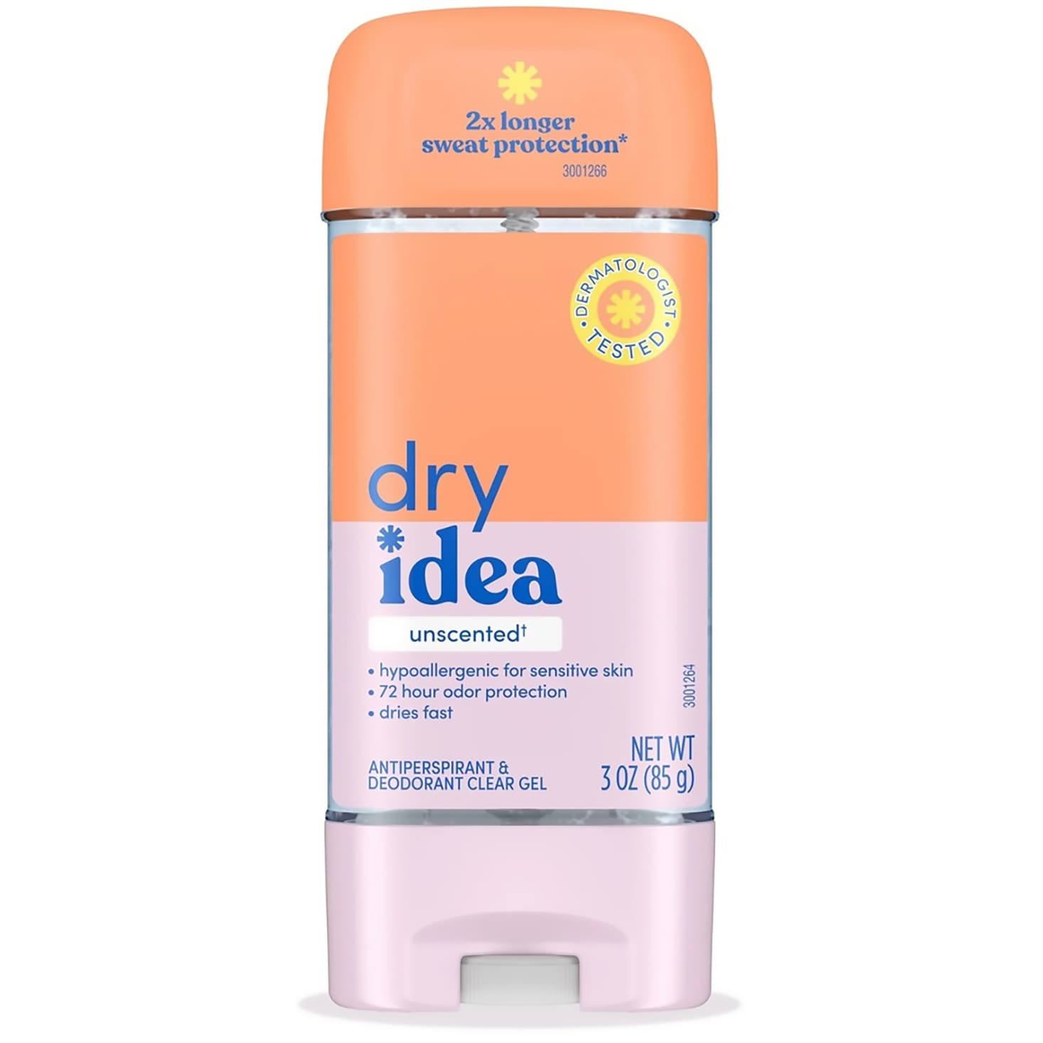 مام ژل ضدتعریق 72 ساعته بدون رایحه درای آیدیا 85 گرم (Dry Idea Unscented Sweat Protection 85g) — تصویر ۵