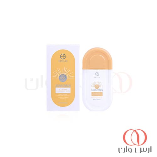 کرم ضد آفتاب رنگی استلین estelin حاوی spf100 ترمیم کننده و ضدپیری قوی مولتی دیفنس 100 میل