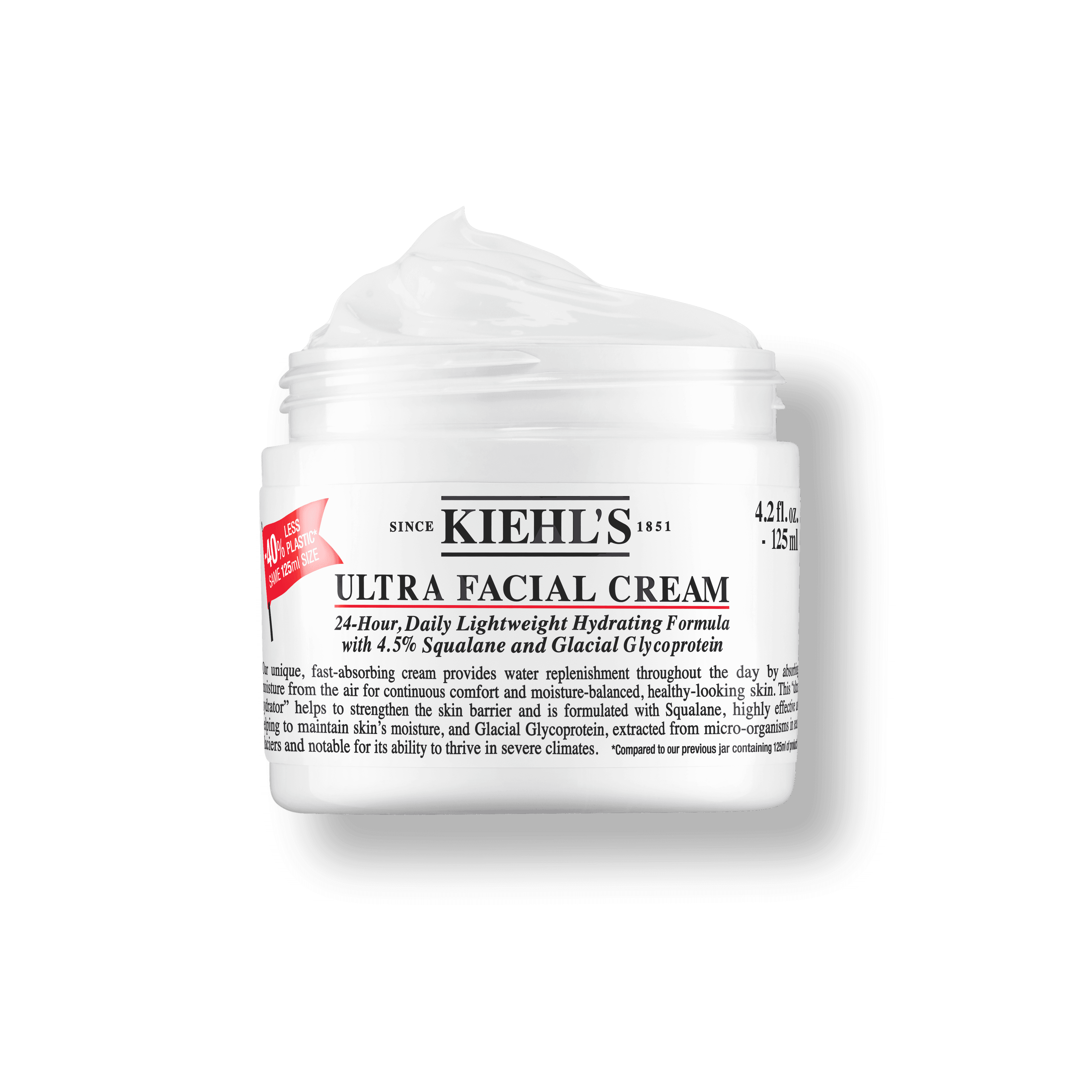کرم آبرسان 24 ساعته کیهلز آلترا فیشیال حاوی ۴.۵٪ اسکوالان حجم 125 میل Kiehl’s Ultra Facial Cream