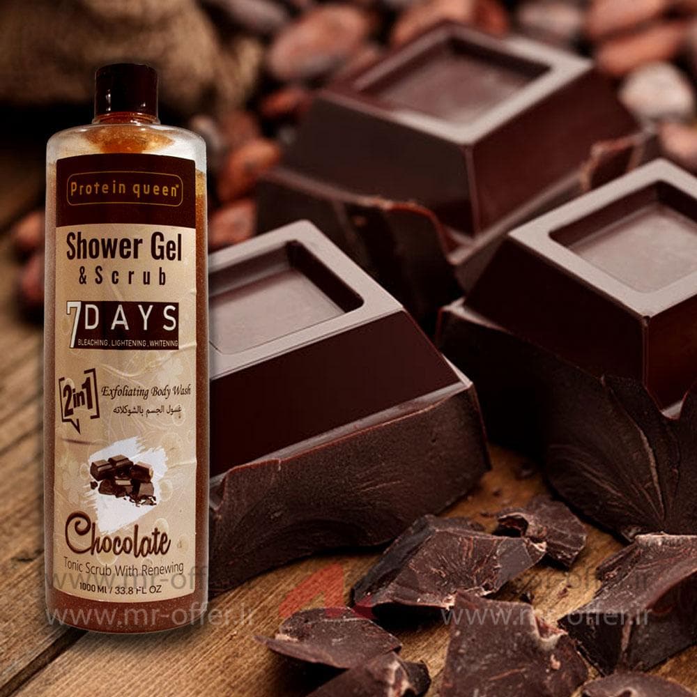 شامپو بدن لایه بردار پروتئین کوئین مدل chocolate حجم 1000 میلی لیتر — تصویر ۲