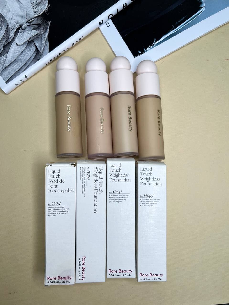 کرم پودر رر بیوتی | Rare Beauty Liquid Touch Weightless Foundation