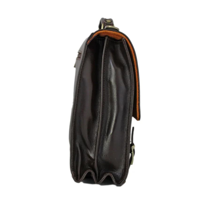 کیف چرم مردانه مدل تک قفل رمزدار دوسگک دو طبله کد FA-LB406-18385 — تصویر ۲