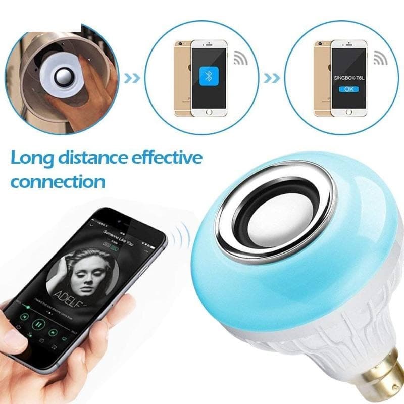 لامپ و اسپیکر بلوتوث هوشمند کد Smart LED Music Bulb — تصویر ۴
