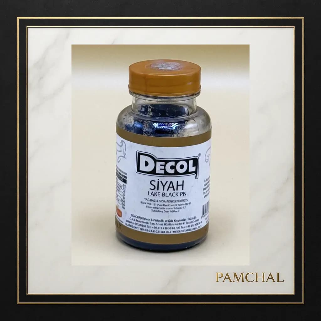 رنگ خوراکی پودری مشکی دکول 25 گرمی — تصویر ۲