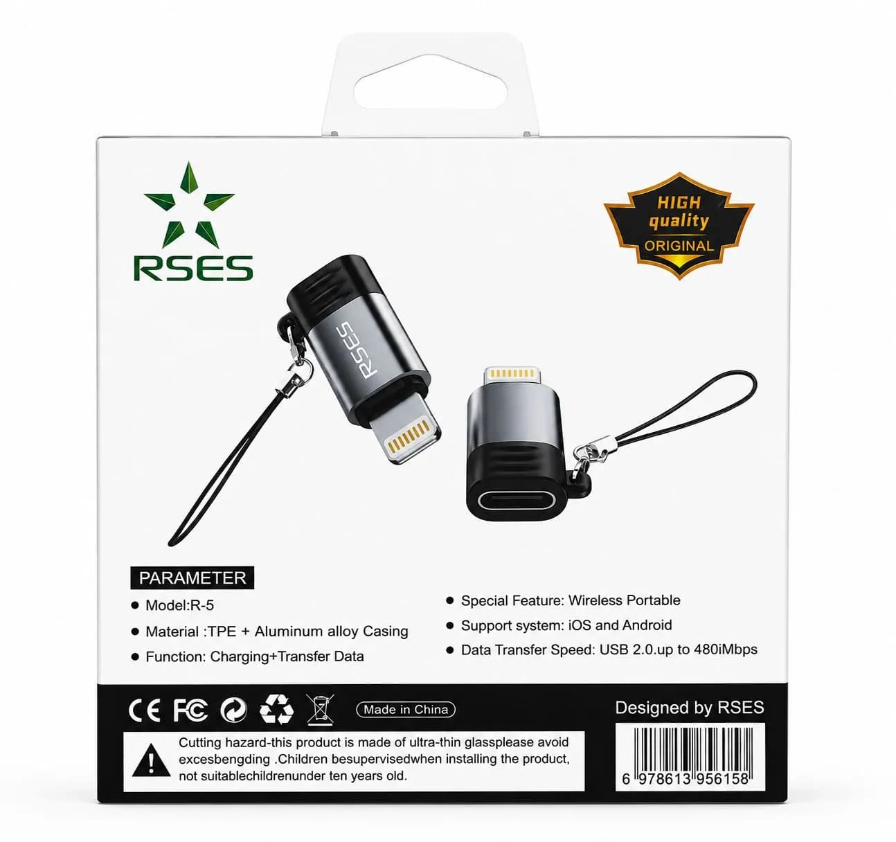 تبدیل‌ Type-C به Lightning برند RSES مدل R-5 — تصویر ۲