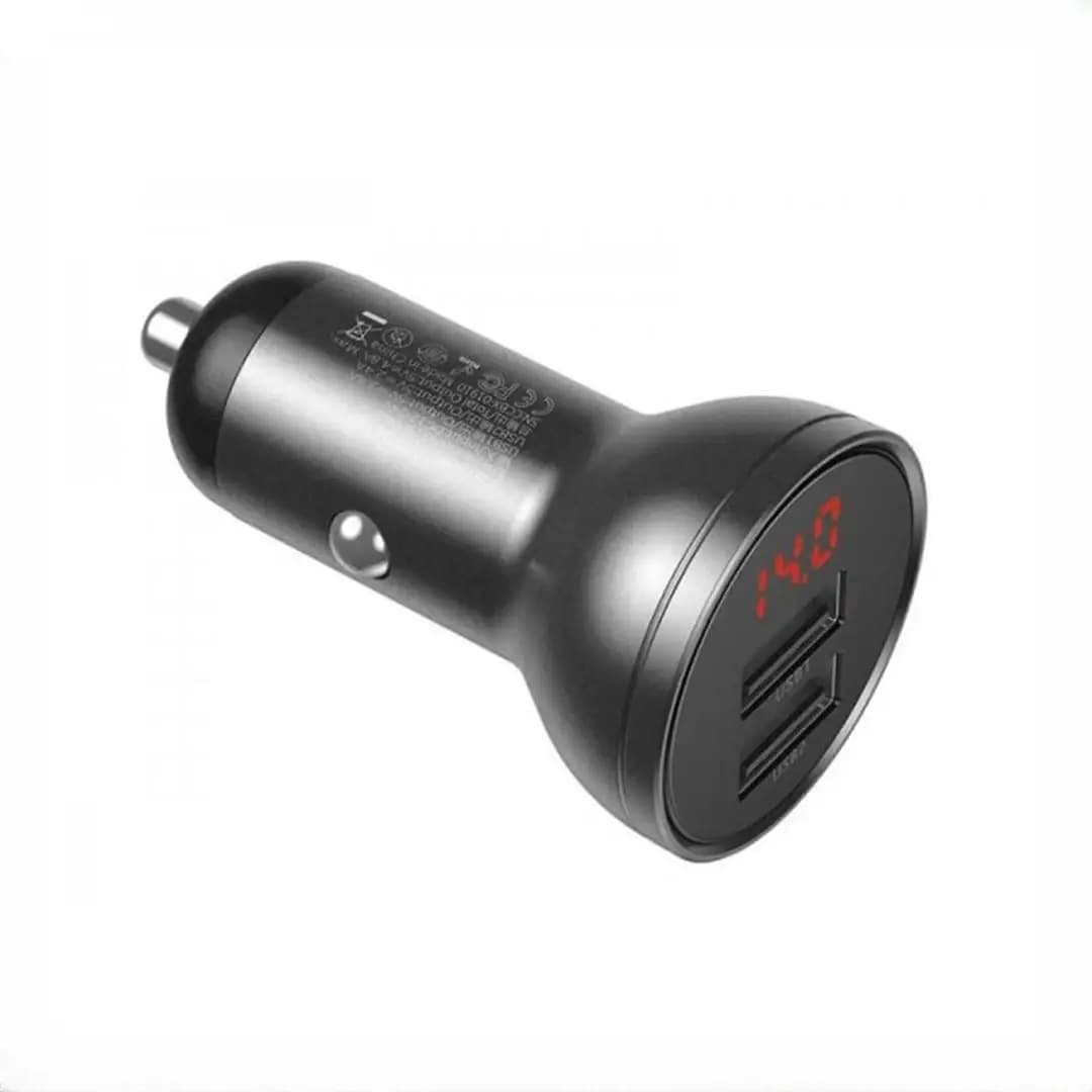 شارژر فندکی دو پورت 24 وات بیسوس CCBX-0G