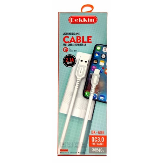 کابل فست شارژ و دیتا اورجینال Dekkin مدل DK-A86 – میکرو