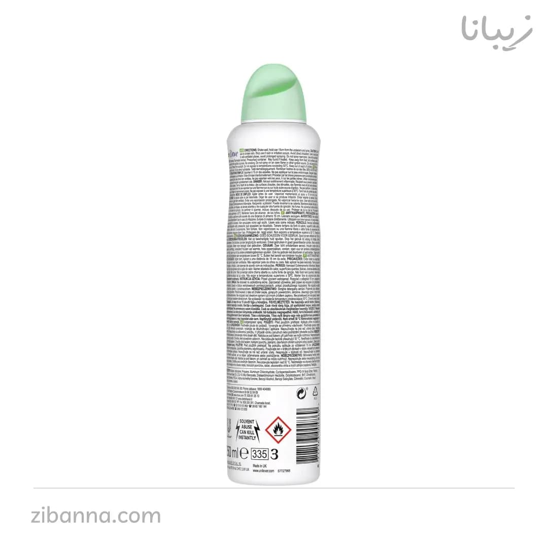 اسپری ضدتعریق داو گو فرش با رایحه خیار و چای سبز 250 میل (انگلیسی ) — تصویر ۳
