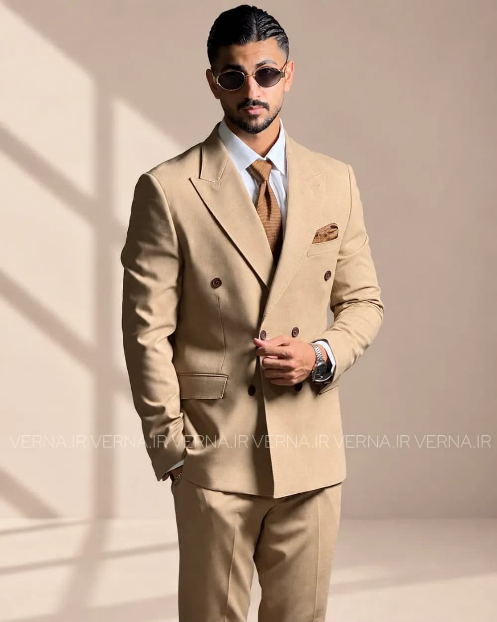 کت و شلوار دبل برست مردانه DEGAGA — تصویر ۳