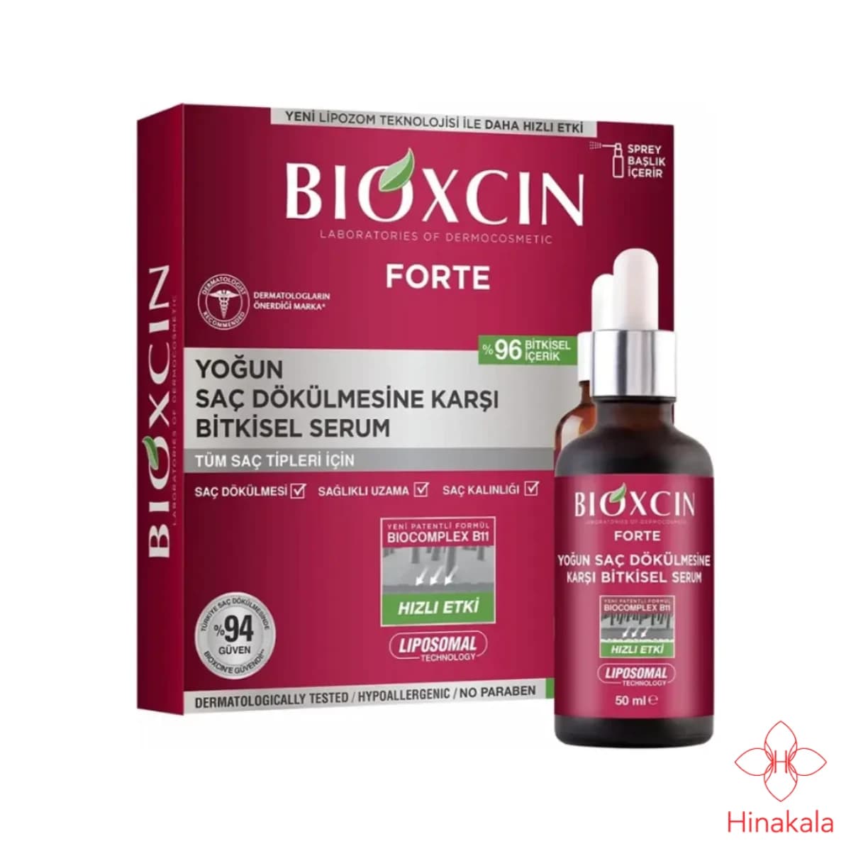 سرم ضد ریزش مو فورت بیوکسین BIOXCIN FORTE HERBAL SERUM حجم150ml — تصویر ۳