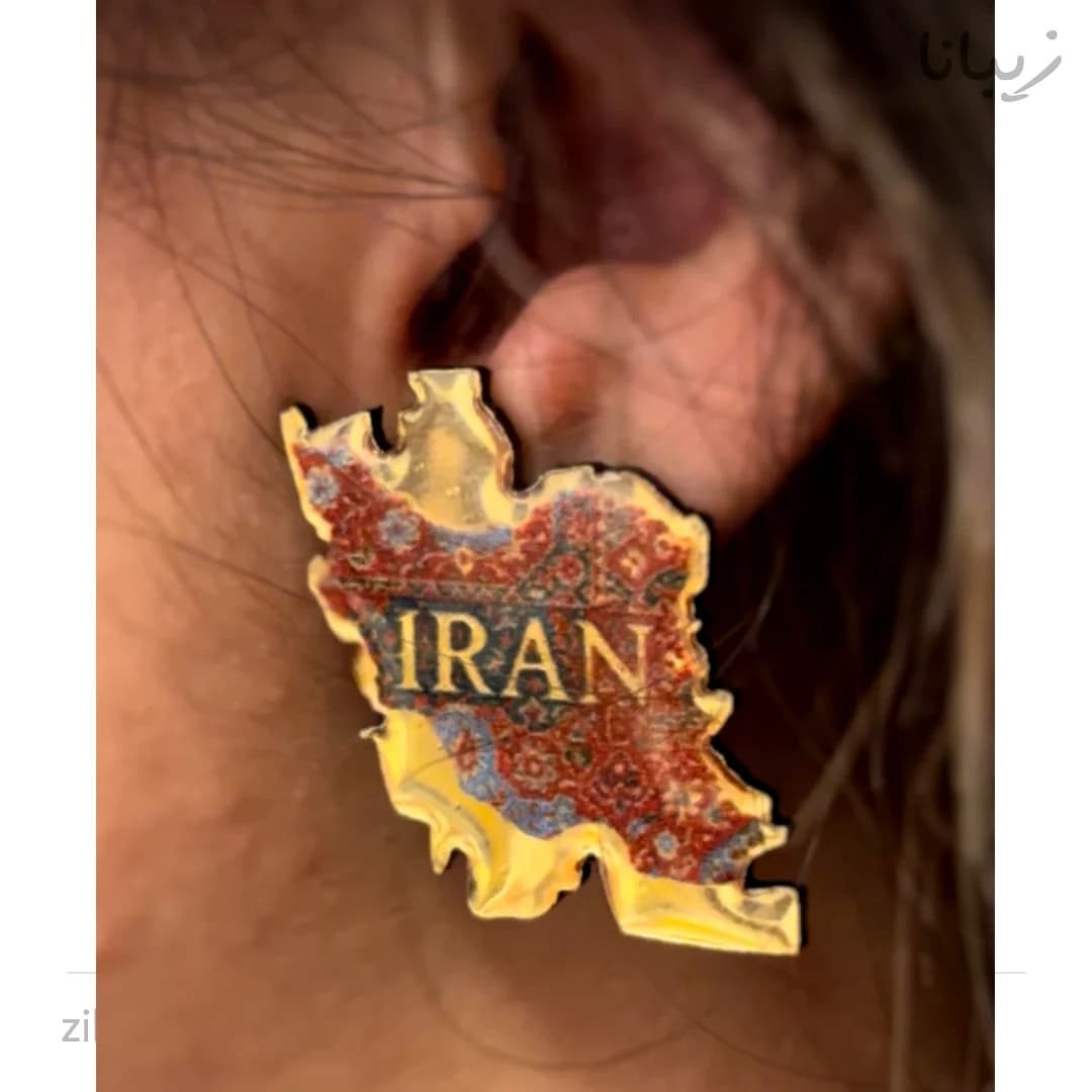 گوشواره طرح نقشه ایران — تصویر ۲