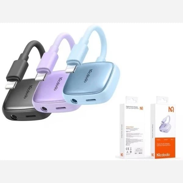 مبدل مک دودو مدل LIGHTNING TO DC 3.5 AND LIGHTNING AUDIO ADAPTOR کد B20953 — تصویر ۲