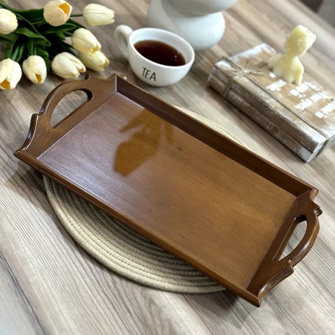 سینی دسته دالبر چوبی