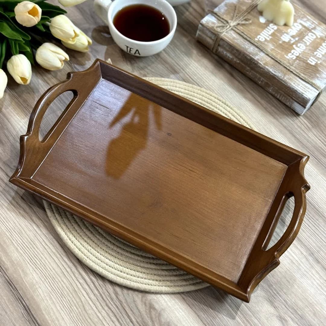 سینی دسته دالبر چوبی — تصویر ۲