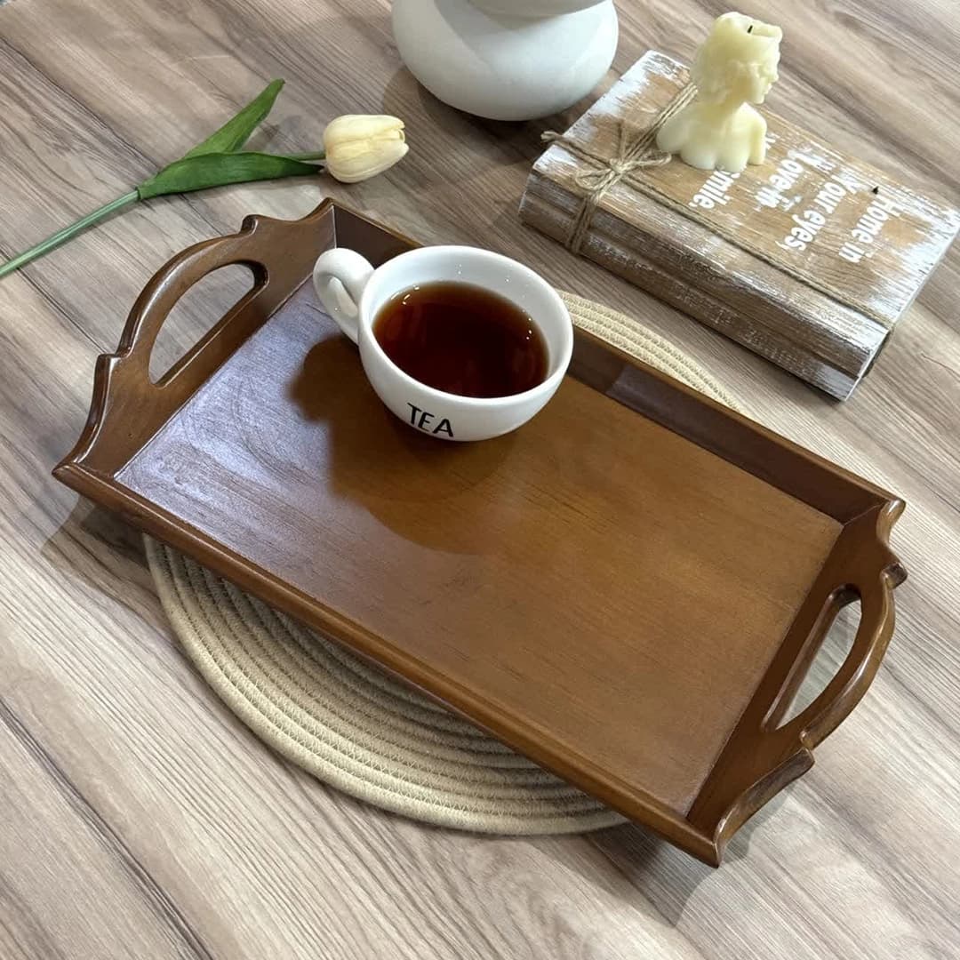 سینی دسته دالبر چوبی — تصویر ۳