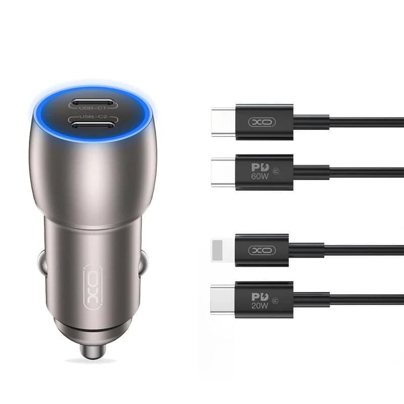 شارژر فندکی تایپ سی دو پورت 40 وات ایکس او XO CC51 — تصویر ۲