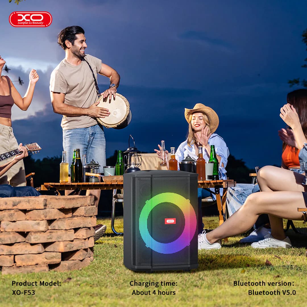 اسپیکر بلوتوثی 40 وات ایکس او مدل XO F53 RGB با میکروفون — تصویر ۵