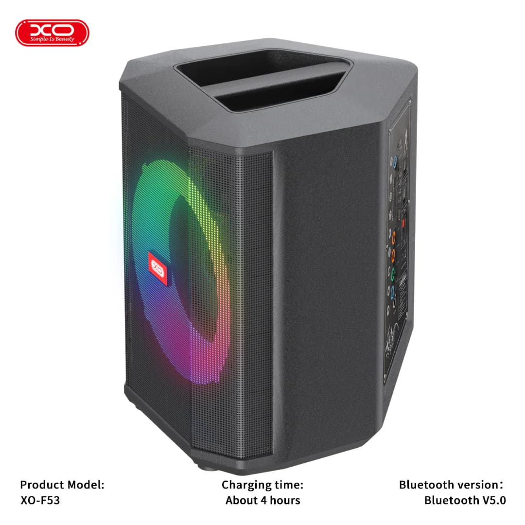 اسپیکر بلوتوثی 40 وات ایکس او مدل XO F53 RGB با میکروفون — تصویر ۳