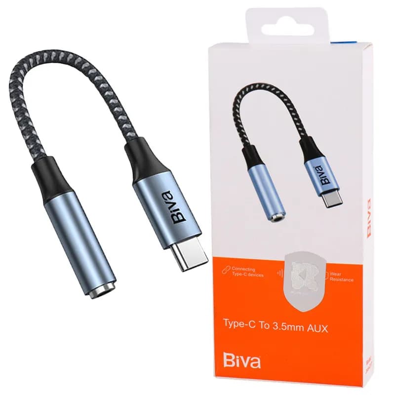 کابل تبدیل Type C به پورت AUX بیوا Biva Jack-01T — تصویر ۴