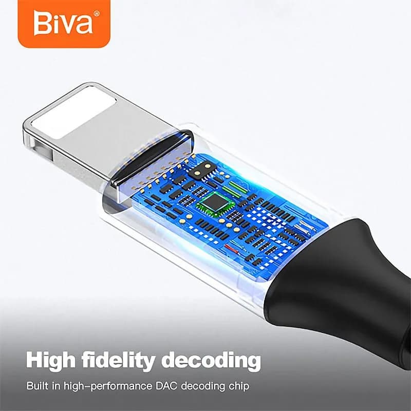 کابل تبدیل لایتنینگ به Aux بیوا Biva Jack-01L — تصویر ۴