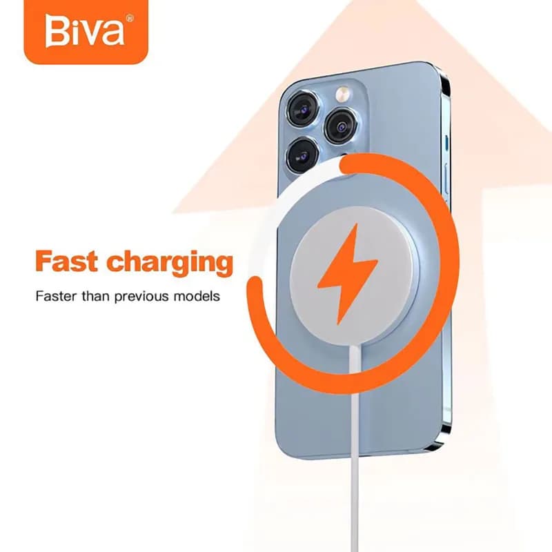 شارژر وایرلس مگنتی بیوا Biva WLC-07 توان 15 وات — تصویر ۲