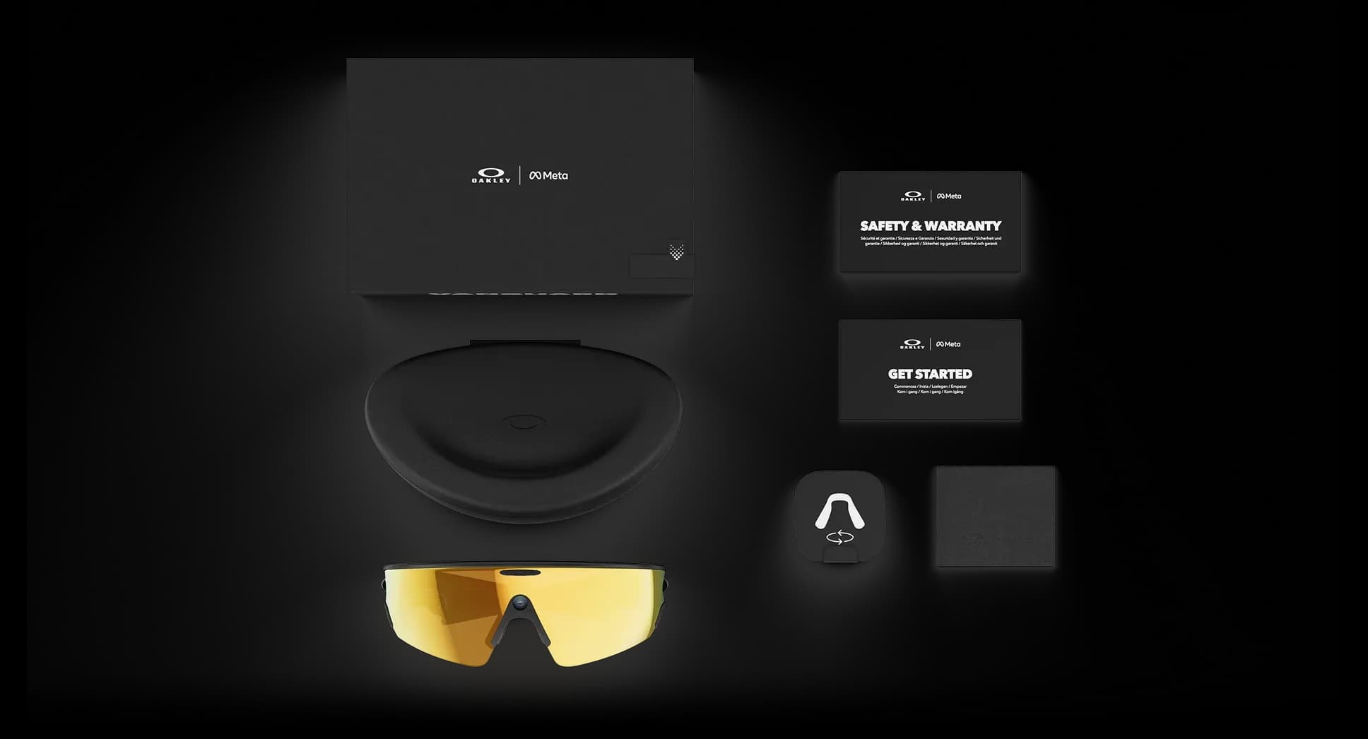 عینک هوشمند Oakley Meta مدل Vanguard فریم مشکی لنز طلایی 24K پرایزم — تصویر ۴