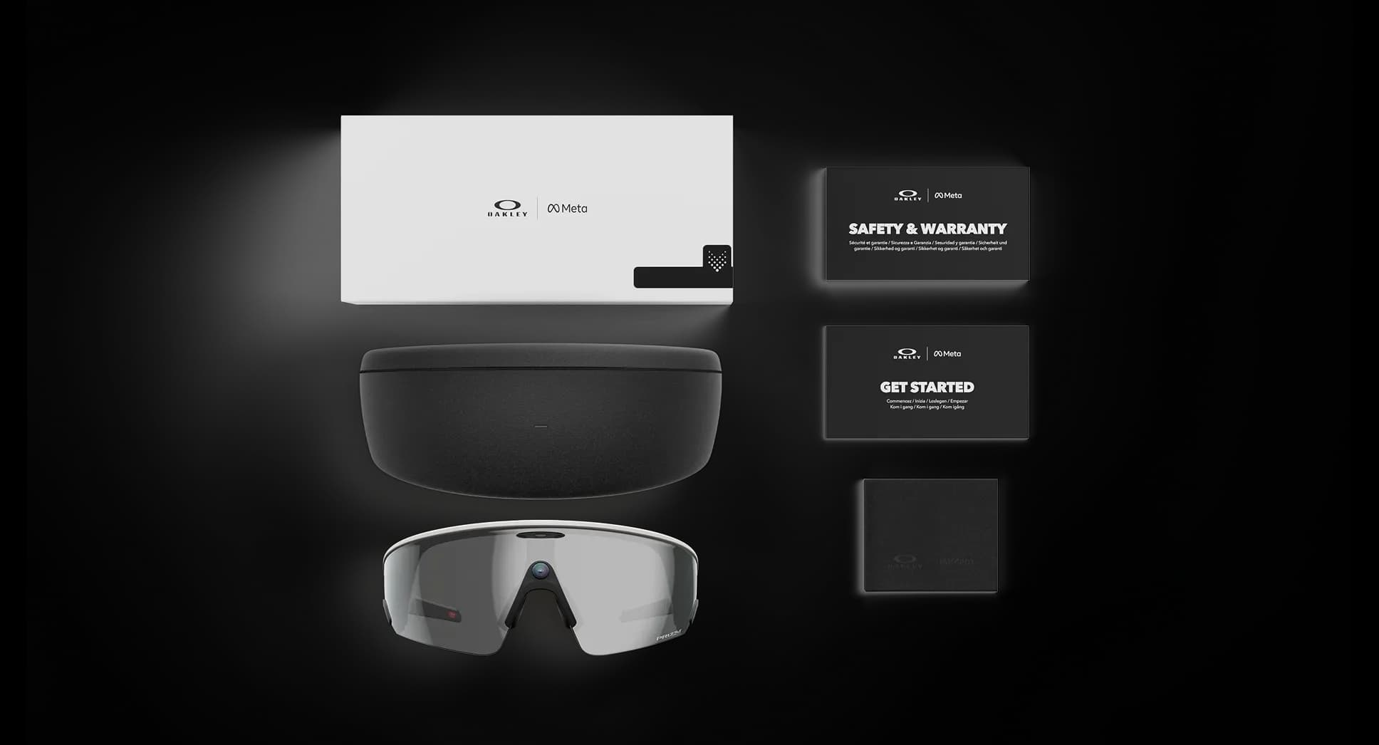 عینک هوشمند Oakley Meta مدل Vanguard فریم سفید لنز مشکی پرایزم — تصویر ۴