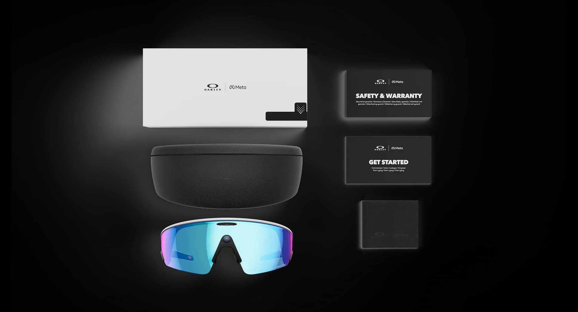 عینک هوشمند Oakley Meta مدل Vanguard فریم سفید لنز آبی یاقوتی پرایزم — تصویر ۴