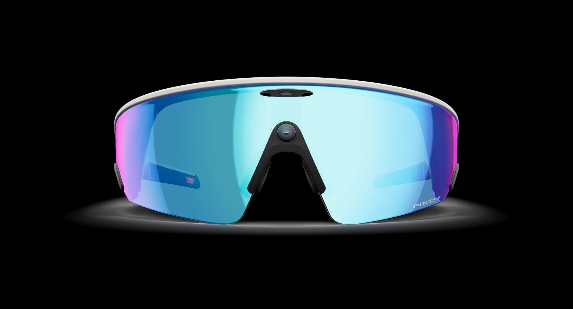 عینک هوشمند Oakley Meta مدل Vanguard فریم سفید لنز آبی یاقوتی پرایزم — تصویر ۲