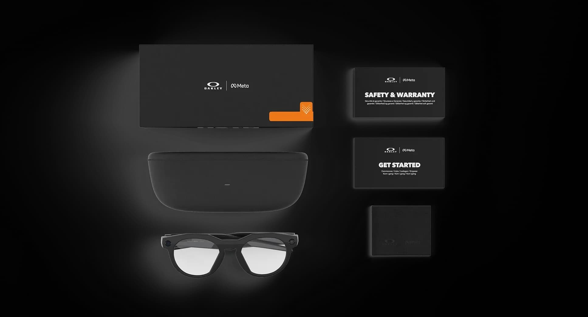 عینک هوشمند Oakley Meta مدل HSTN فریم مشکی لنز شفاف — تصویر ۴