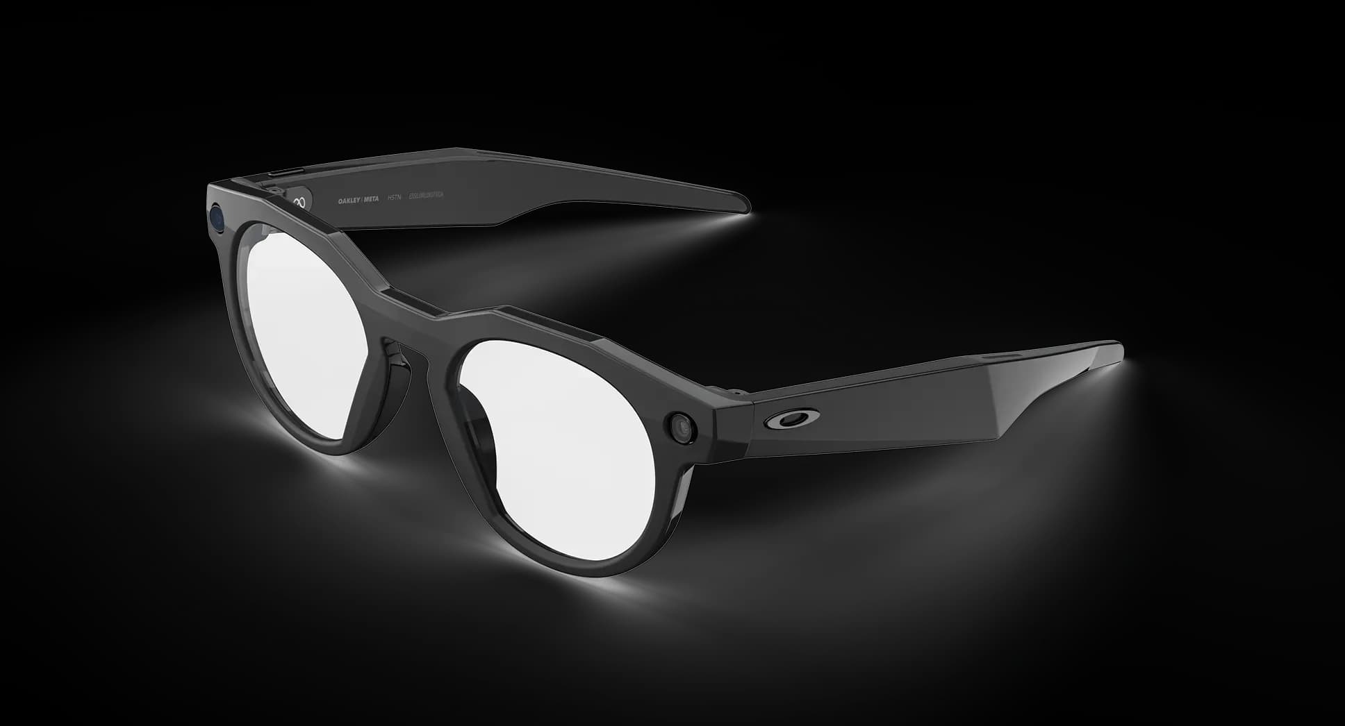 عینک هوشمند Oakley Meta مدل HSTN فریم مشکی لنز شفاف