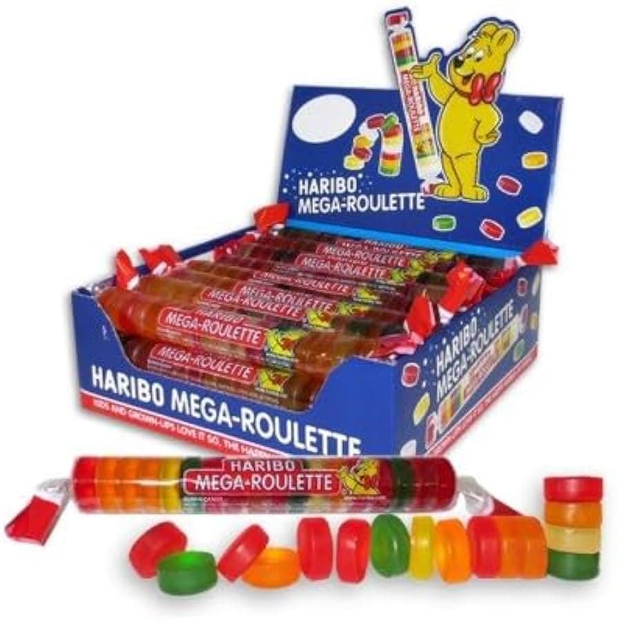 پاستیل میوه ای HARIBO Mega-Roulette هاریبو مگا رولت 45 گرم