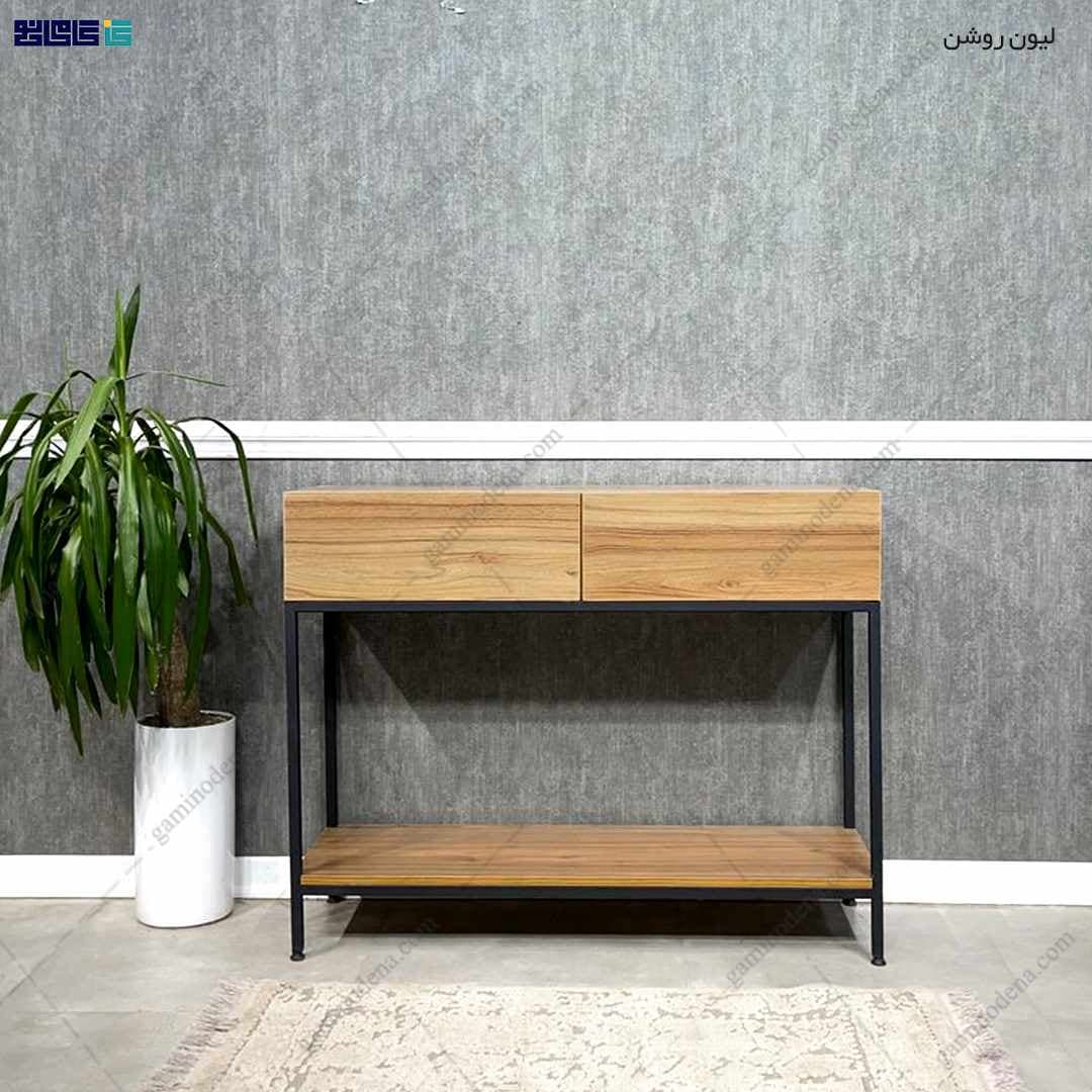 میز کنسول فلزی کشو‌ دار ام دی اف مدل سحر