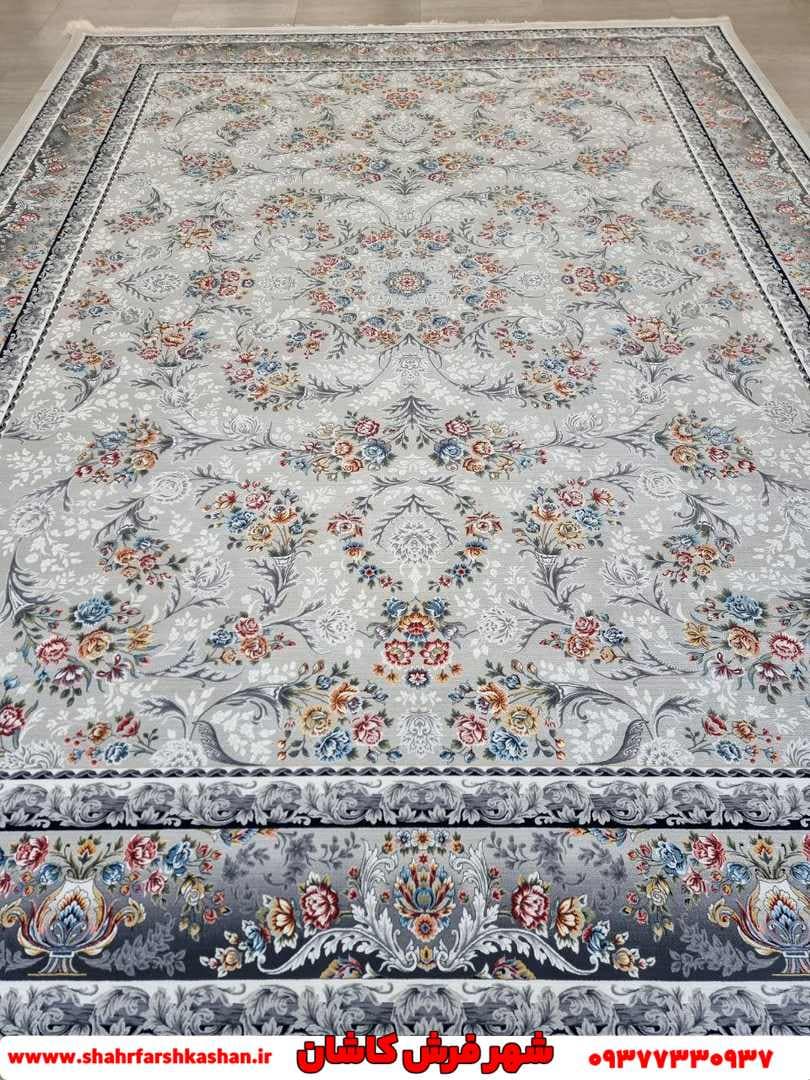 فرش 1200 شانه افشان طرح پارسا زمینه ترمه ای