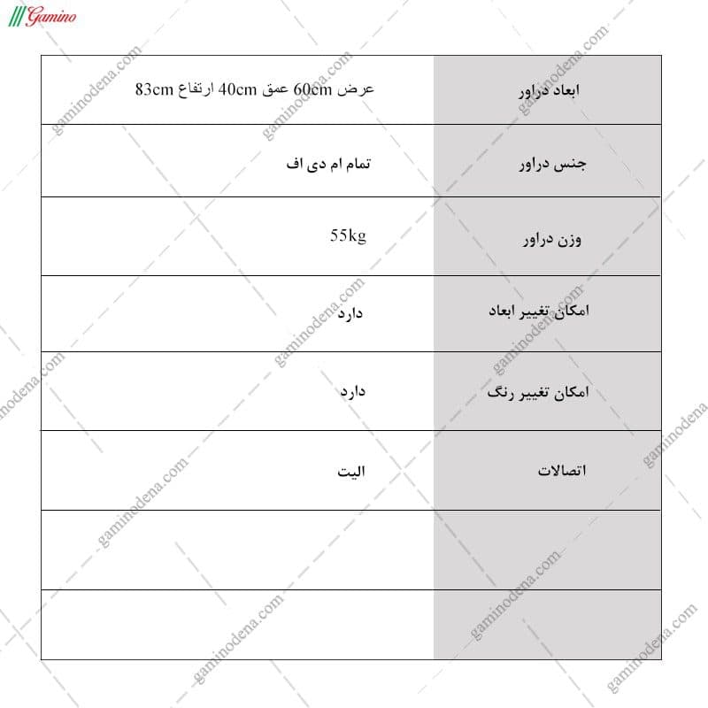 دراور کنسولی مدرن کوچک 6 کشو مدل اوژان — تصویر ۶