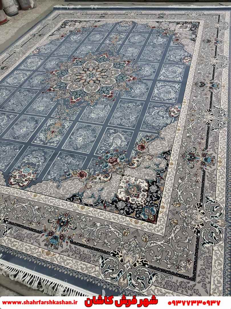 فرش خشتی 700 شانه طرح رومینا دودی