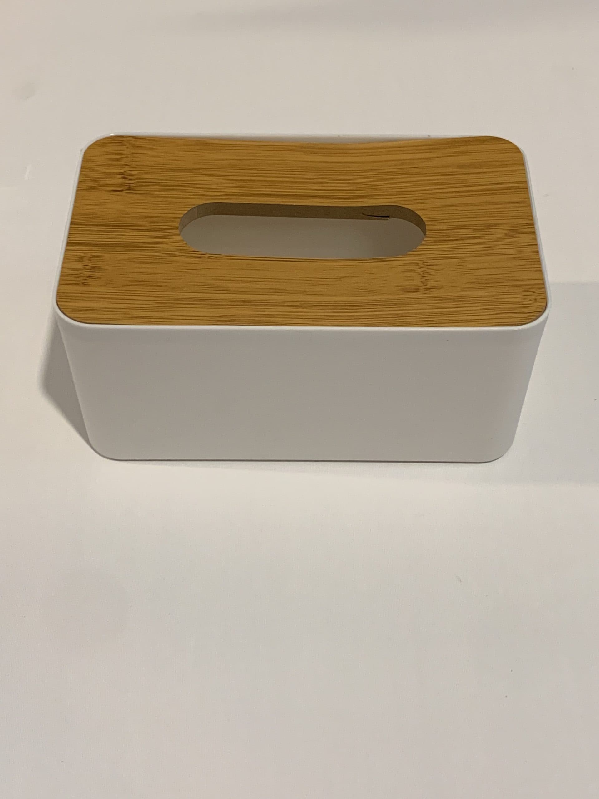 جای دستمال کاغذی درب بامبو مستطیلی (ایراد دار)