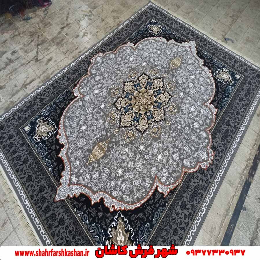 فرش ارزان طوسی میخک طرح 700 شانه — تصویر ۳