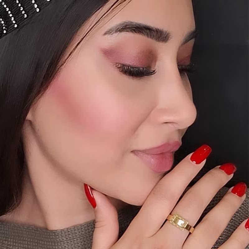 انگشتر زنانه استیل درجه یک رنگ طلایی