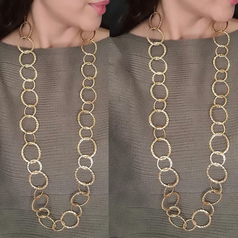 گردنبند دخترانه فشن حلقه ای