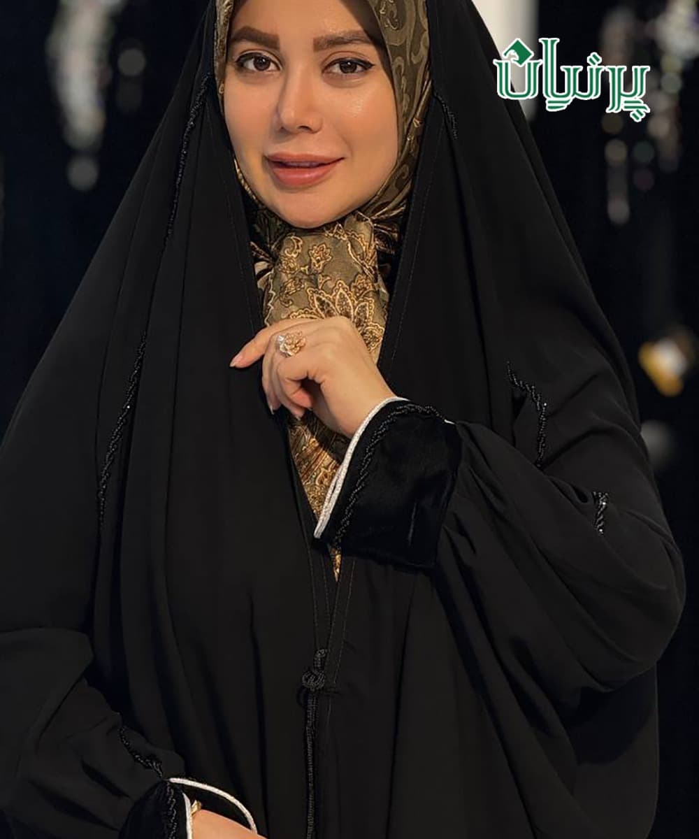 چادر جده آستین لاله کرپ مهاراجه — تصویر ۲