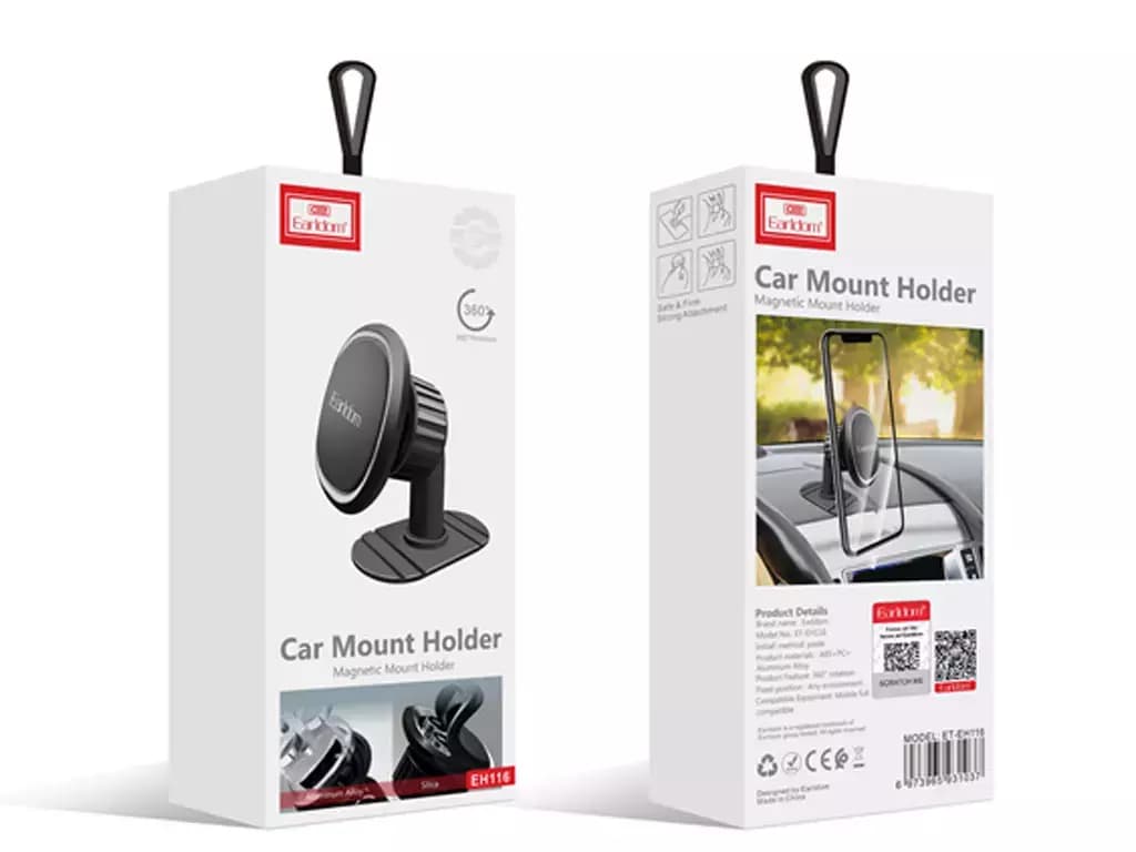پایه نگهدارنده گوشی موبایل ارلدام مدل EH116 ا Earldom ET-EH116 Car Mount Holder — تصویر ۲