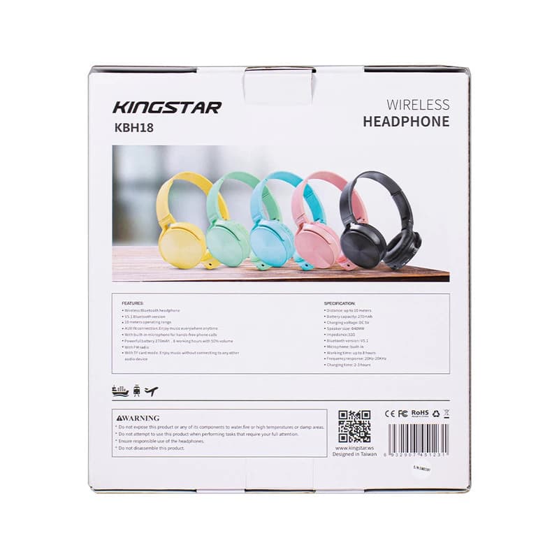 هدفون بی سیم کینگ استار مدل KBH18 ا King Star KBH18 Wireless Headphones — تصویر ۳
