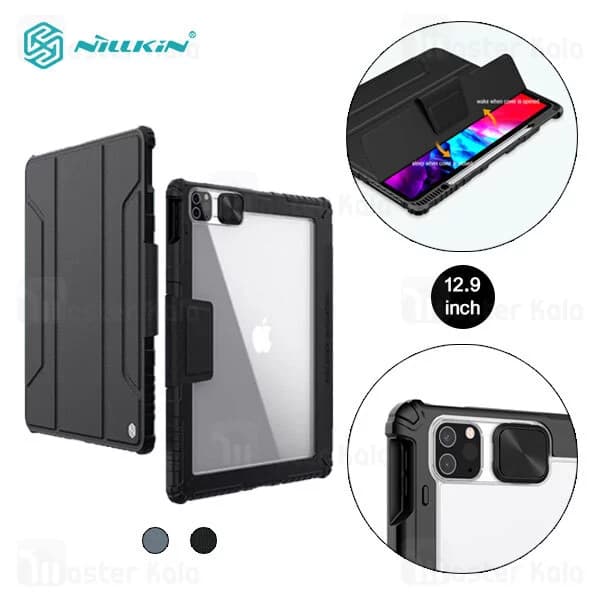 کیف بامپردار آیپد نیلکین مناسب برای اپل iPad Pro 12.9 2021 ا Nillkin Bumper Leather cover case for Apple iPad