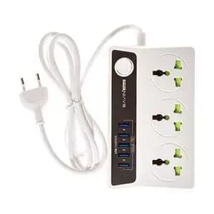 هاب شارژر و چند راهی برق باوین مدل PC512 ا Bavin PC512 5 USB Port Hub 3 Power Socket